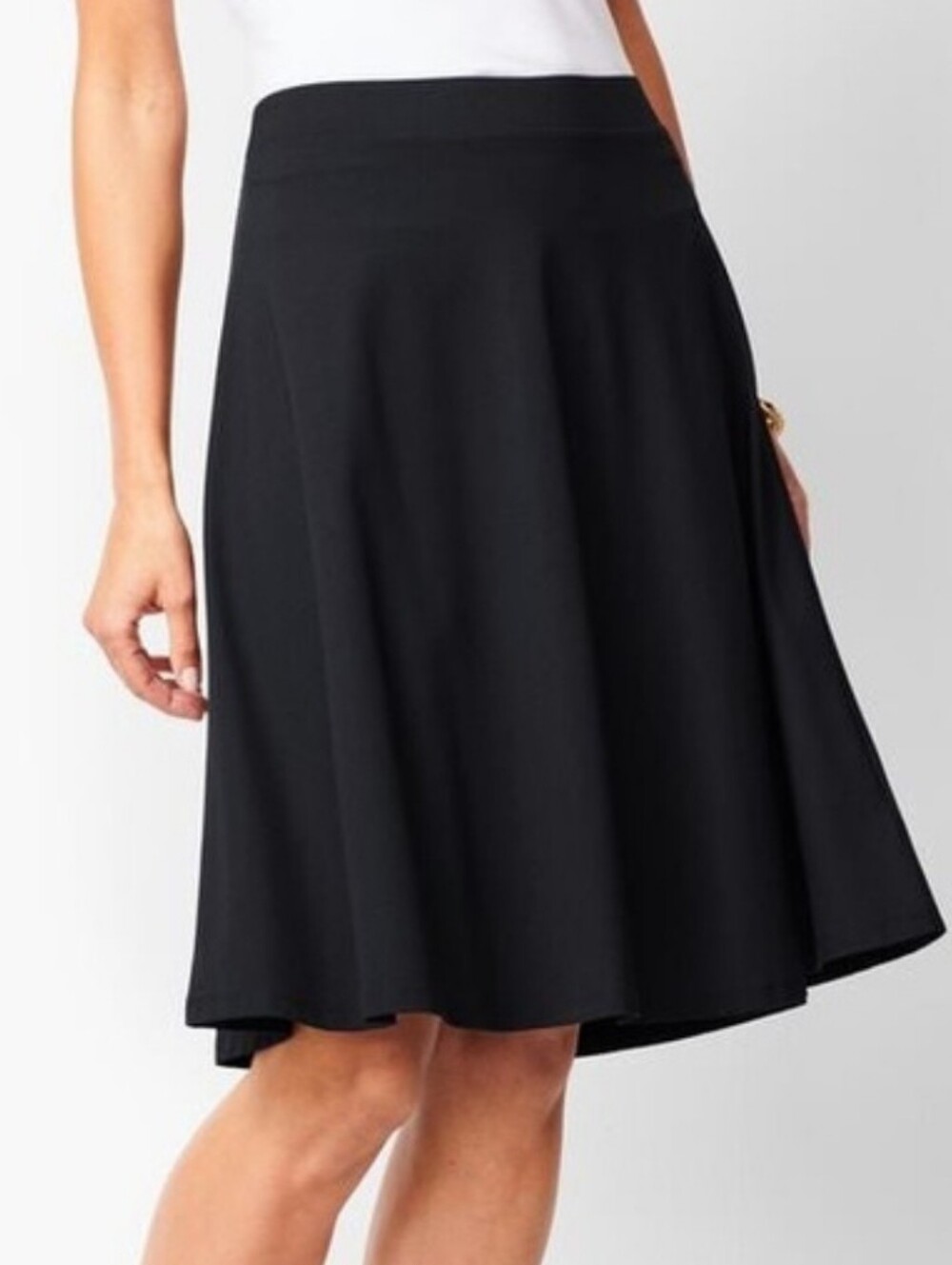Premise 22 Black Flounce Swing Skirt Double Lined Plus Size
